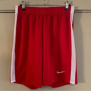 Men’s red Nike soccer shorts